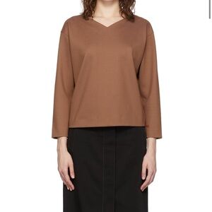 Victoria Victoria Beckham V-Neck Ponti Jersey Sweatshirt Sweater Top size L